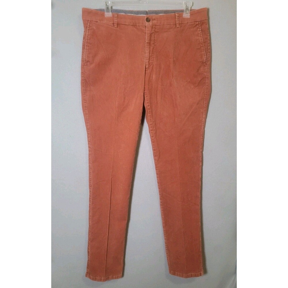 Ballin Corduroy Pants Mens 38x35  Antique Red Modern Fit Stretch Cotton Chino